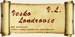 Vesko Londrović vizit kartica